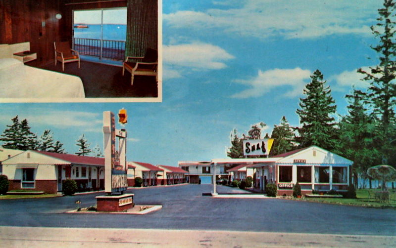 Surf Motel - Old Postcard